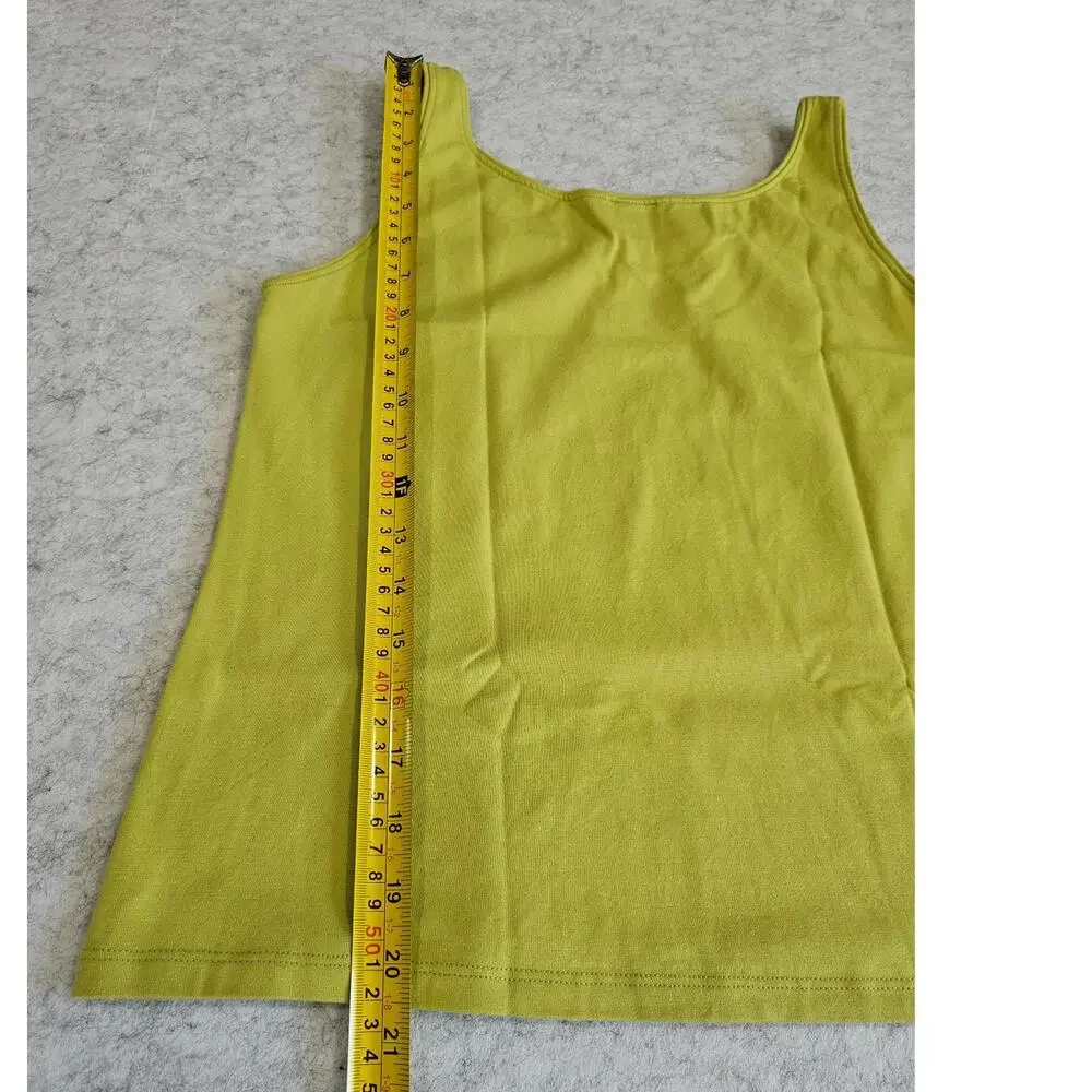 Eileen Fisher Scoop Neck Organic Cotton Jersey Tank Top Cotton Lycra Blend, Sz S
